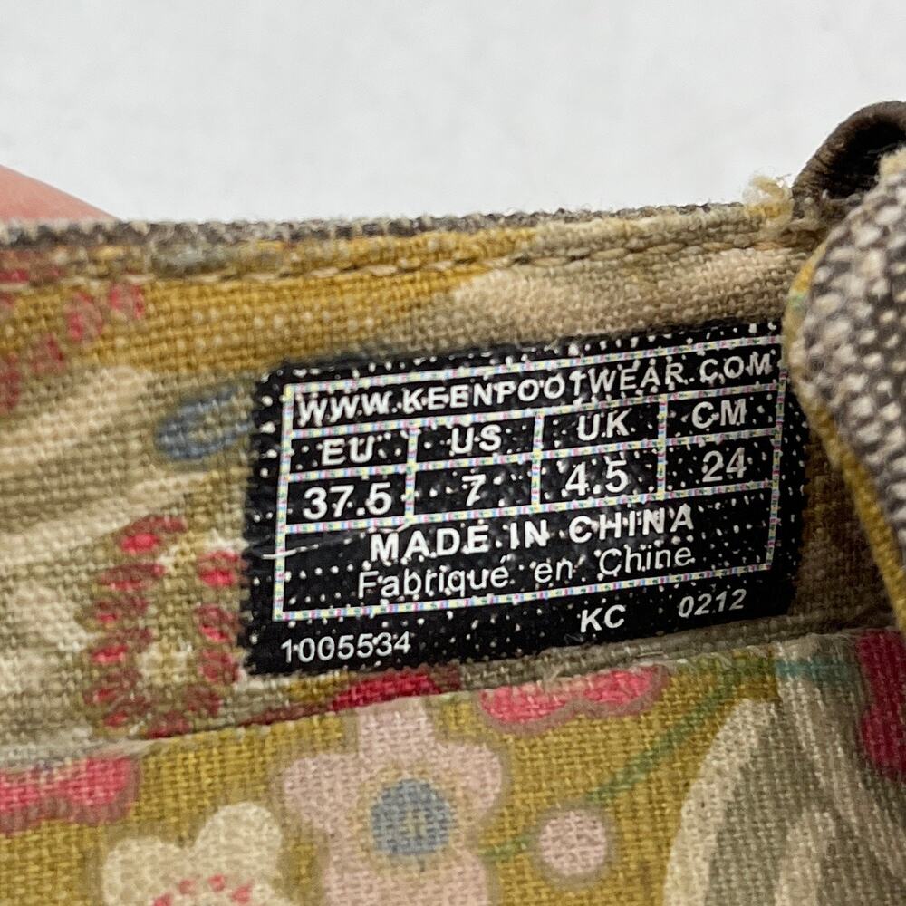 Keen Women's‎ 7 / 37.5 Gray Cush Golden Summer Canvas Leather Slip on Loafers - Picture 7 of 7